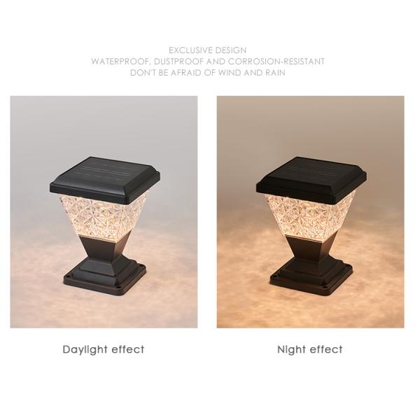 Светодиодный солнечный дворовый свет IP65 Внешний водонепроницаемый 3,5 Вт 2200 мАч Анти-УФ материал Пластик с линзой для крыльца