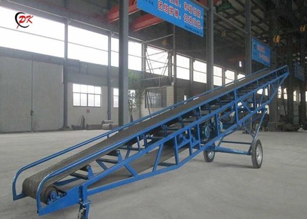 Mobile Adjustable Angle Belt , Loose Packages Carbon Steel Conveyor Belt