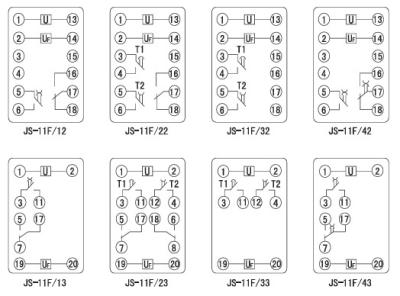 XINJI Xinchangjiang JS-11F series power-off delay integrated circuit time relay JS-11F121 JS-11F122 JS-11F123 JS-11F124 JS-11F131 JS-11F131 JS-11F132 JS-11F133 JS-11F134 JS-11F221 JS-11F222 JS-11F223