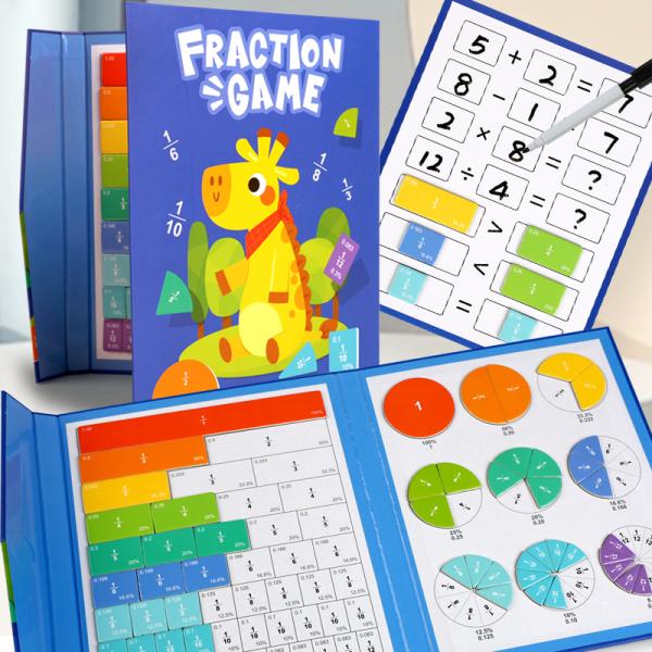 Magnetic Fraction Learning Math Toy for Children Kids Montessori Arithmetic Teaching Aids Educational Toys
