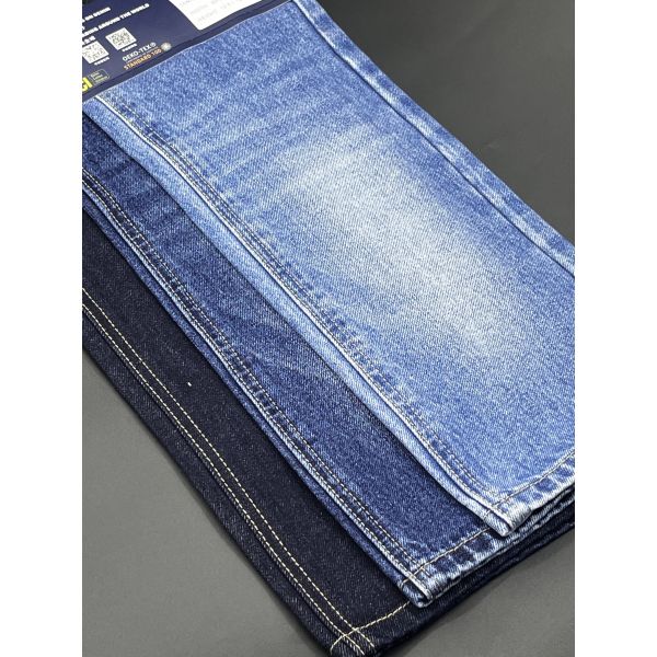 Dark Blue / Blue Non Stretch Denim Fabric 424GSM Heavyweight Raw Denim 100% Cotton