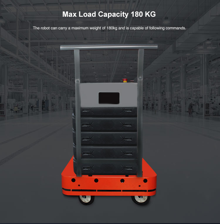 High-Efficiency Cost-Effective Warehouse Cargo Trolley Autonomous Vehicle Robot Delivery