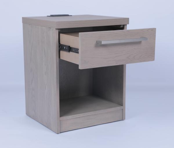 Custom Night Stand Bedside Table Wood & Marble Material