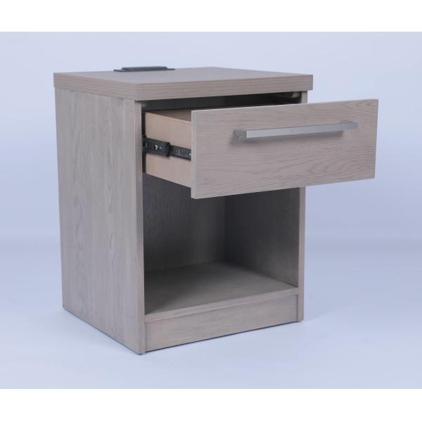 Custom Night Stand Bedside Table Wood & Marble Material