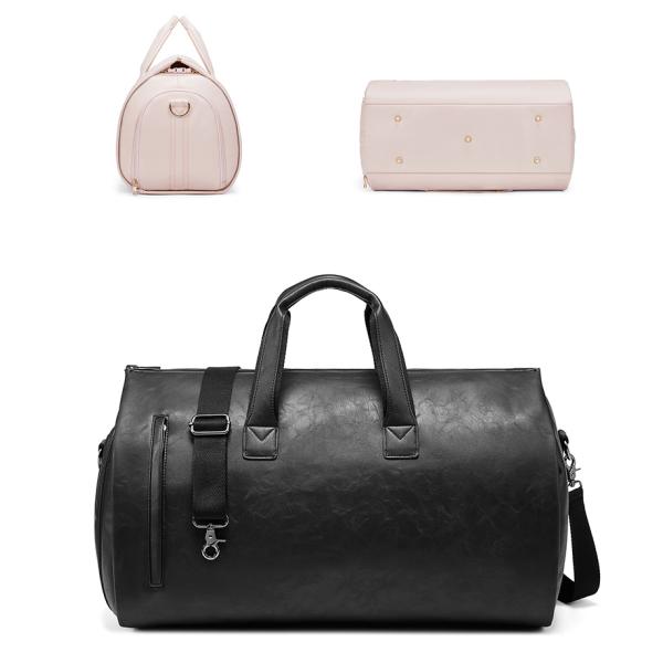 PU складная розовая кожаная сумка для путешествий