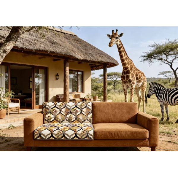 East African Safari Chic Print Velvet----