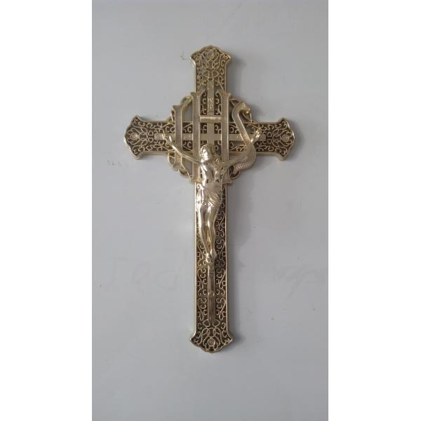 Пластикос креста и распятия ДП007 30км*17км пластикового золотого цвета кристос крусифиджос ы похоронных