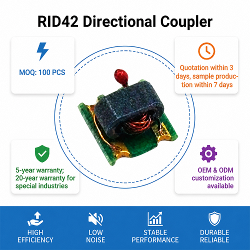 Wideband Compact RID42 Directional Coupler Low Loss Stable For RF Monitoring