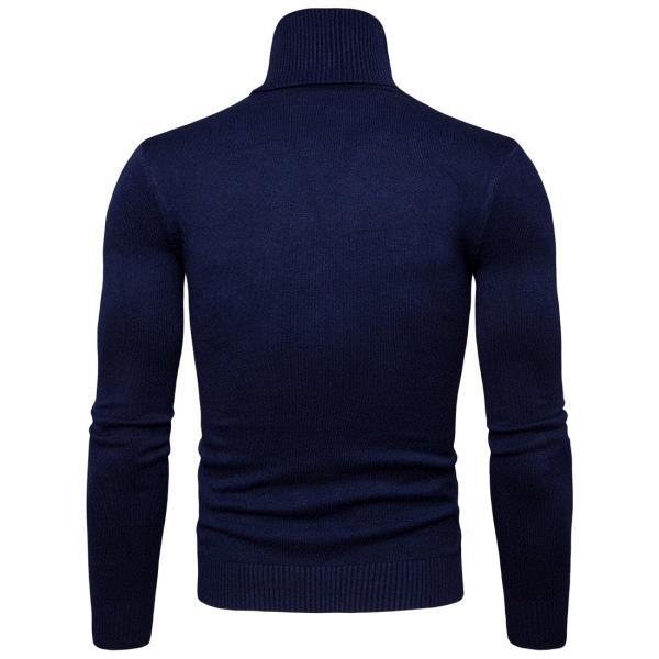 2022 Men's Solid Color Sweater with Two Lapels and High Elastic Material Function