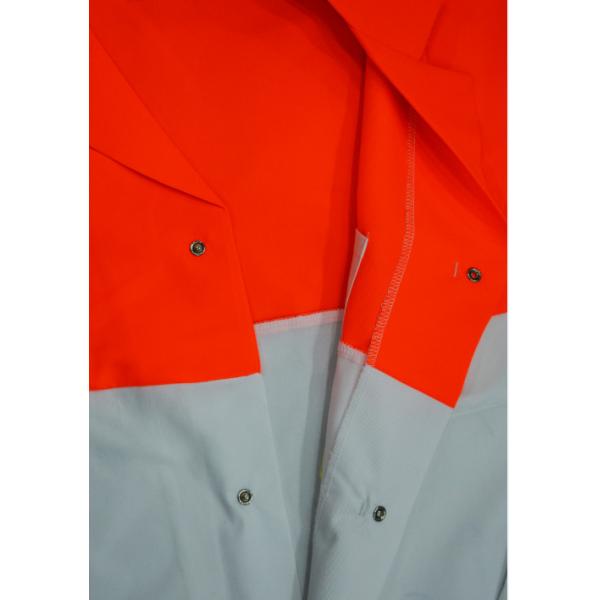 Food Dust Safety Protective Clothing Two Tone Color With Metal Snaps