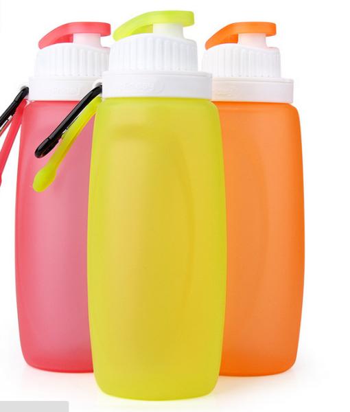 Unbreakable Silicone Water Bottle 320ml Impact Resistance Phthalate Free For Sports Drinking