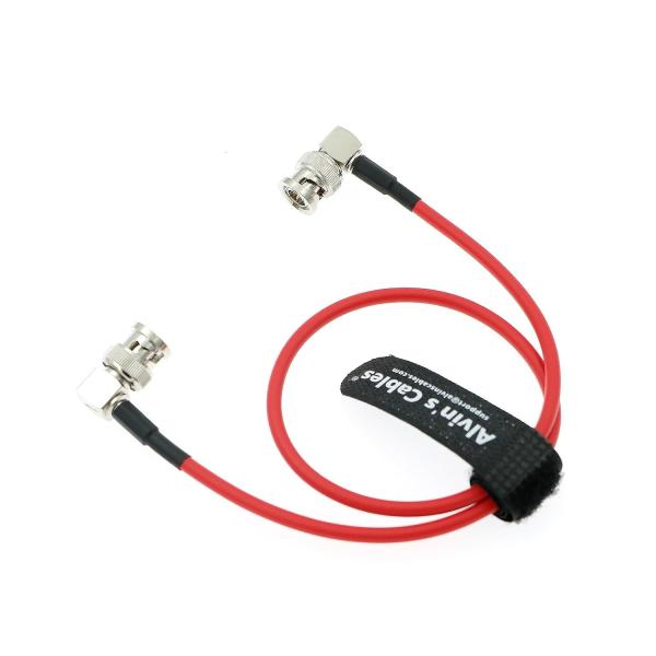 12G SDI Flexible Coaxial Cable BNC Male to Male Right Angle for RED Komodo| Atomos Monitor 75 Ohm Shielded Cable