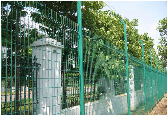 Steel PVC Coated 3D Fence Panel / Security Wire Fencing Plastic Bag Packing