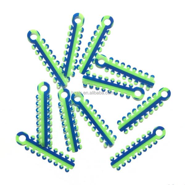 20 Sticks Ligature Ties Braces Orthodontic Elastic Rubber Bands Bicolor O Rings