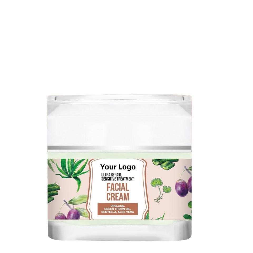 OEM ODM brand organic face cream anti allergy aloe facial moisturizing cream sensitive skin care moisturizing centella repair face cream