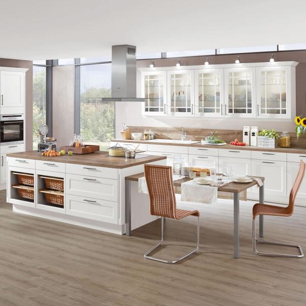 1000mm Carved White Solid Modern Aluminium Kitchen Cabinet With Island