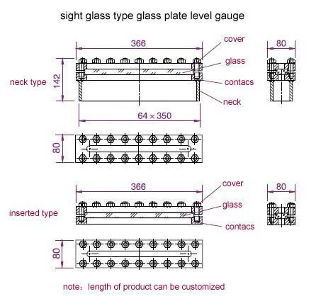 High Temperature Boiler Sight Glass Level Indicator For Tank Level