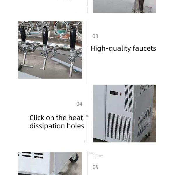 Stainless Kegerator Commercial Draft Beer Cooler Draft Beer Refrigerator