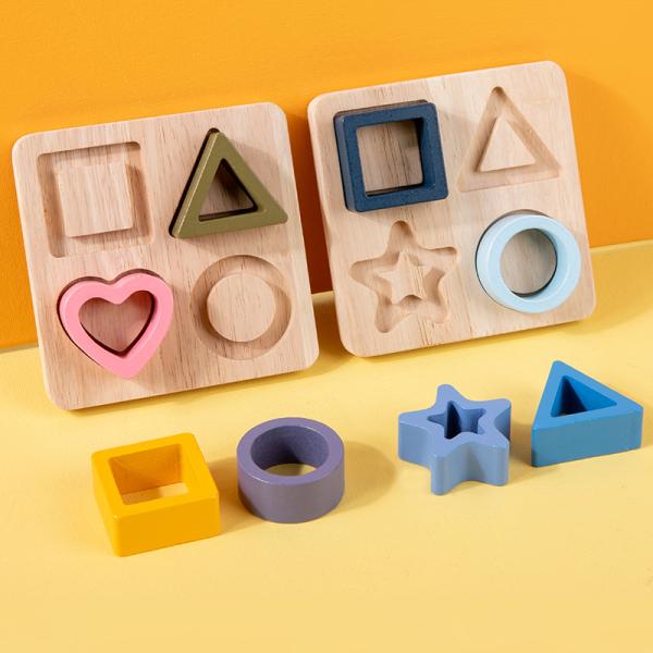Early Learning Shape Cognition Wooden Puzzle Preschool Educational Toys Children Sensory Educational Toy