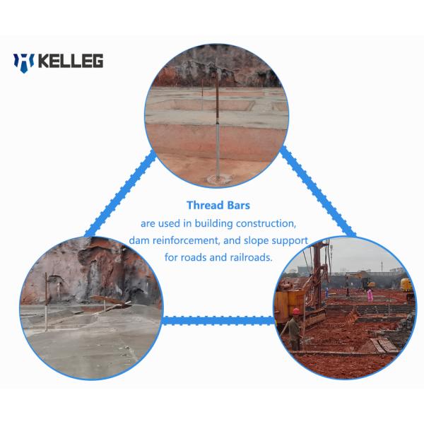 MicroPile Anchoring Thread Steel Rebar System with 15mm Diameter and 1-12m Length