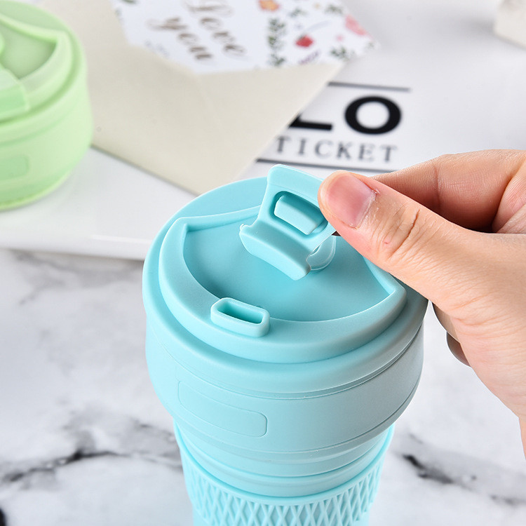 изготовление на заказ подарка кофейной чашки силикона бутылки 5.5*13cm 12oz Drinkware складное