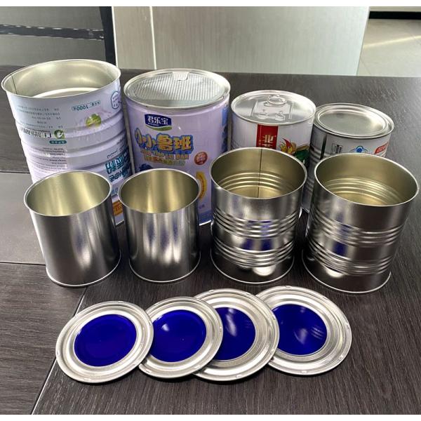 Food Safety Milk Powder Tinplate Can Round Metal Tin Can 900 Gram With Aluminum Foil