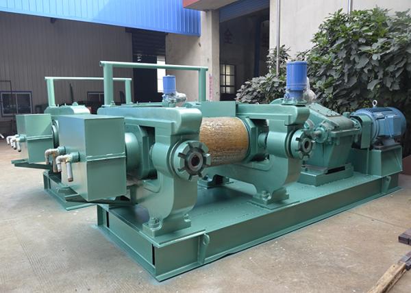 XKP Tyre Recycling Line Double Roller Rubber Tire Grinder 32 RPM Main Shaft Speed