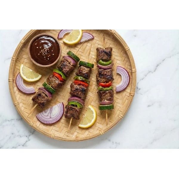 OEM 12 Inch Bamboo Skewer Sticks 300mm For Roasting Kebabs Catering