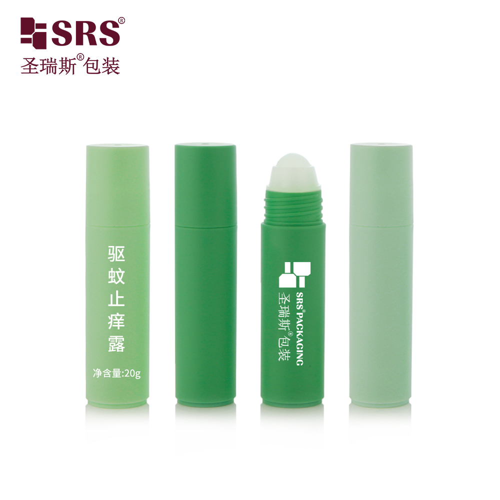 RPPF 18ML Cylinder Round Shape PP Roller Bottle For Antiperspirant Gel