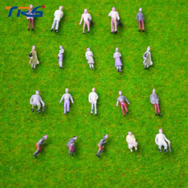 1:75 ABS plastic scale model painted  train building people 2.5cm for model building material
