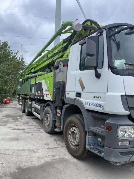 A 63-meter concrete pump truck of Zoomlion Heavy Industry installed with Mercedes-Benz chassis for sale in 2019