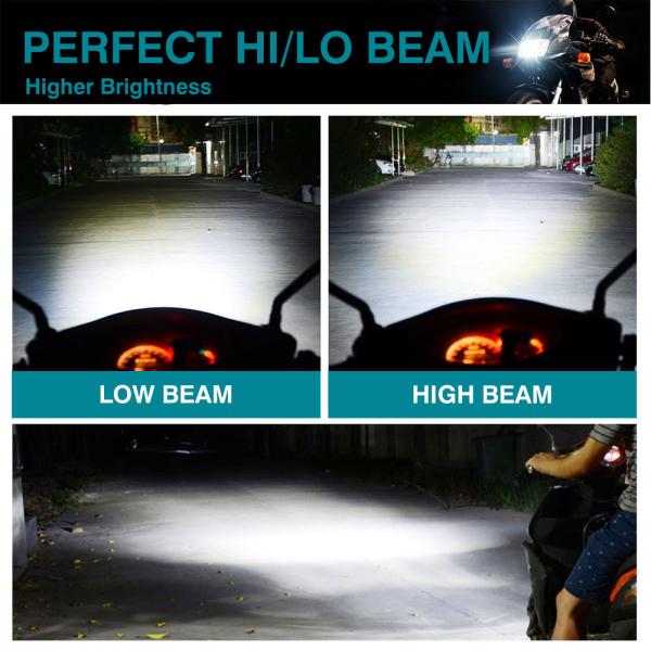 YAYE 100W 12000LM 8 Side Emitting H4 Led Motorcycle Headlight with Durable and Design