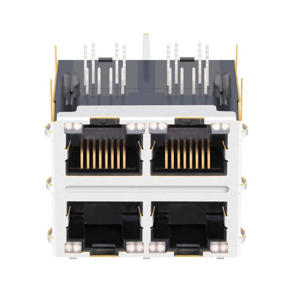 JT5-2210NL 2X2 Port Rj45 Surface Mount Jack Link Pp Thermoplastic