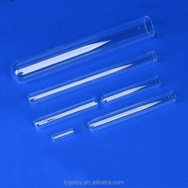 1100℃ working temperature Corrosion Resistant Quartz Test Tube High Temperature Resistant Laboratory Glass Tube