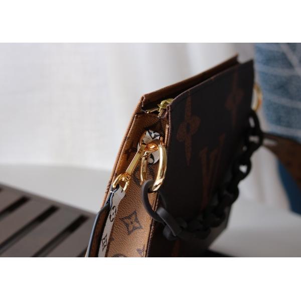 M47547 Wash Bag Monogram Carvas And Genunie Leather Luxury Chain Bag Make Up Cross-Body Bag