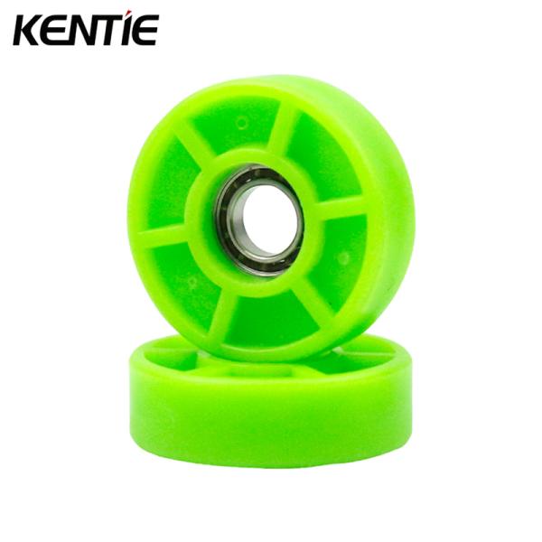 Green SS Roller Bearings Spinner 625ZZ Stainless Steel Coat Material POM Rollers For Sliding Doors