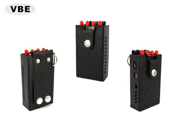 4 Bands 4W Black 30dBm Portable Phone Signal Blocker , Handheld Signale Jammer For GSM , DCS