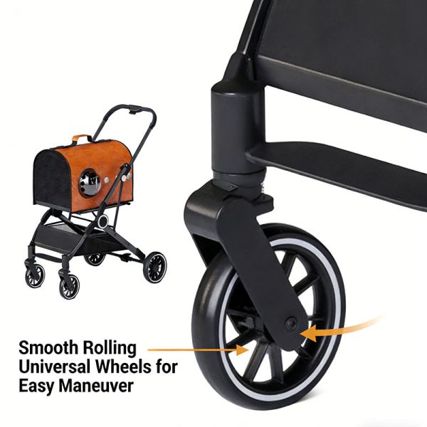 Collapsible Dog Stroller | Detachable Pet Carrier Stroller|Quiet Pet Stroller for B2B Bulk Purchase