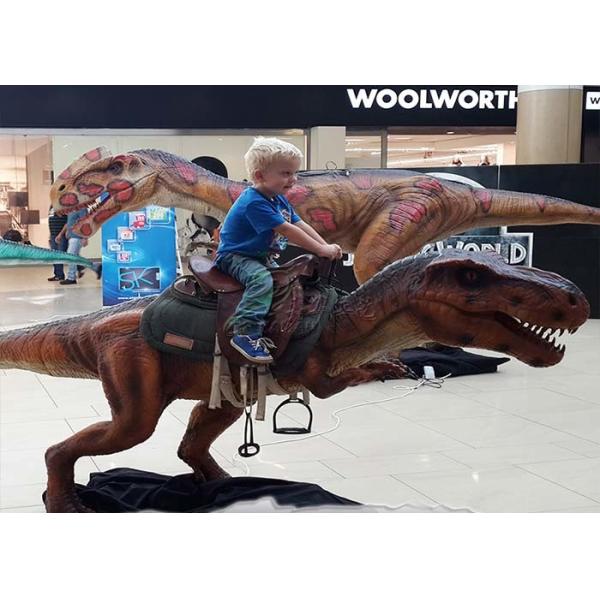 Езда динозавра детей эксплуатируемая монеткой Аниматроник для продвижения торгового центра