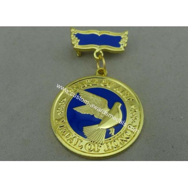 3D Brass Die Stamped Custom Awards Medals Hard Enamel 100mm * 70mm