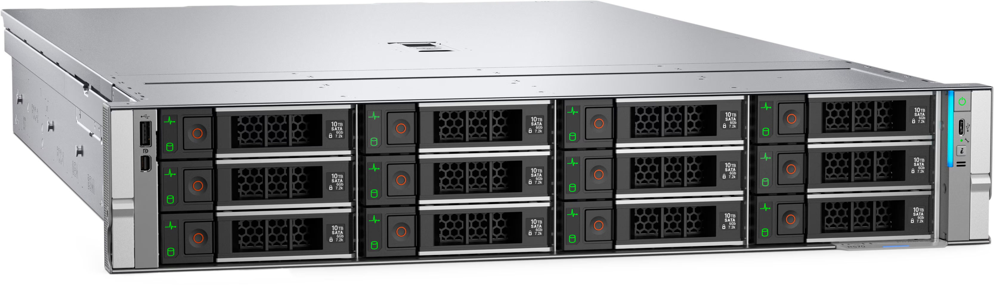 PowerEdge R5715 2U Rack Server One 5th Generation AMD EPYC 9005 Series processor with up to 32 cores per processor.