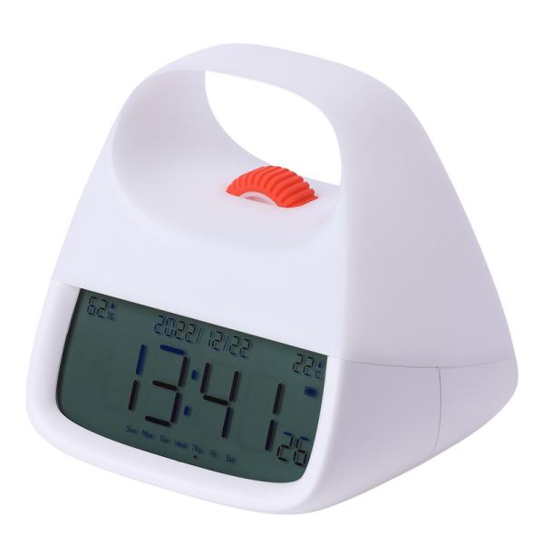 ABS Orange Dot Desk Clock for Bedroom Charming and Adorable Design Quartz Motivity