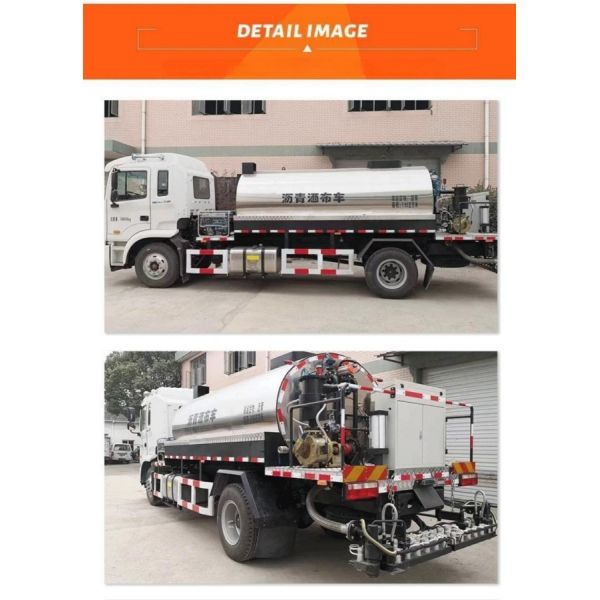 6000L Truck-mounted Tack Hot Bitumen Pressure Asphalt Emulsion Distributor Trailer Sprayer Truck
