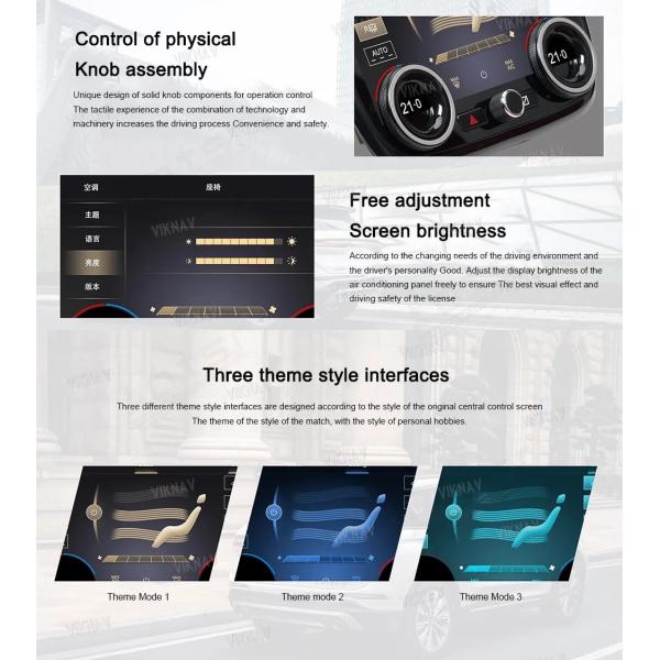 2020-2022 for Lincoln Adventurer modified high-definition intelligent climate control air conditioning LCD touch screen