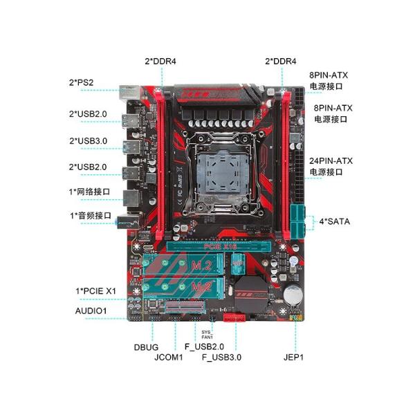 Customized High quality motherboard LGA 2011 motherboard X99 chip for game computer support E5 v3/v4 CPU