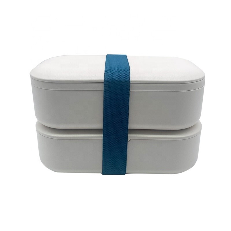 Adult On-the-go Bamboo Fiber Microwavable Meal Prep Container with Custom Logo and Lid