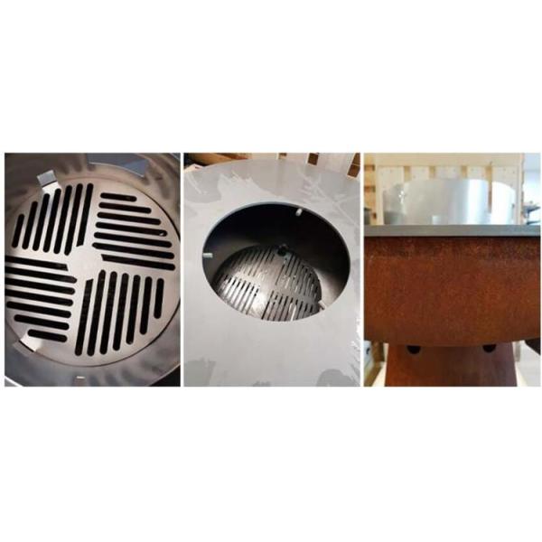 На открытом воздухе варя древесина барбекю горя гриль угля камина Corten стальной