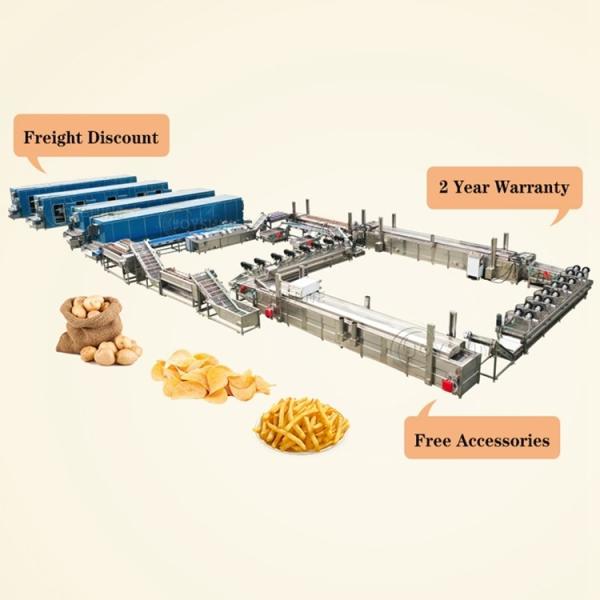 Electric Heating Full Auto Frozen French Fries Making Machine 100kg 300kg 500kg 1000kg