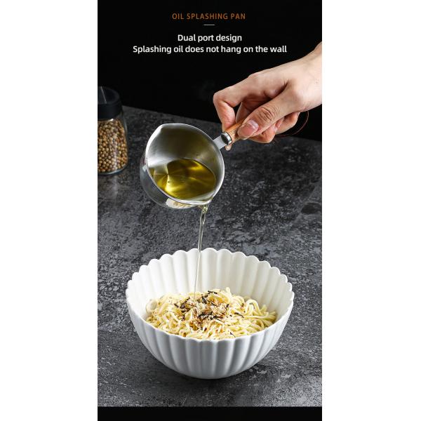 High Quality 304 Stainless Steel Measuring Cup Cooking Pot Sauce Scoop Heating Oil Pot