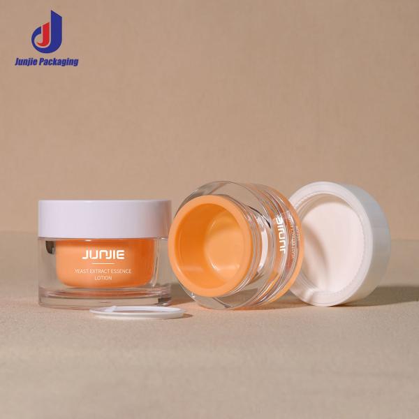 Orange 15g Cosmetic Jars Packaging Hair Cream Container With White Lid